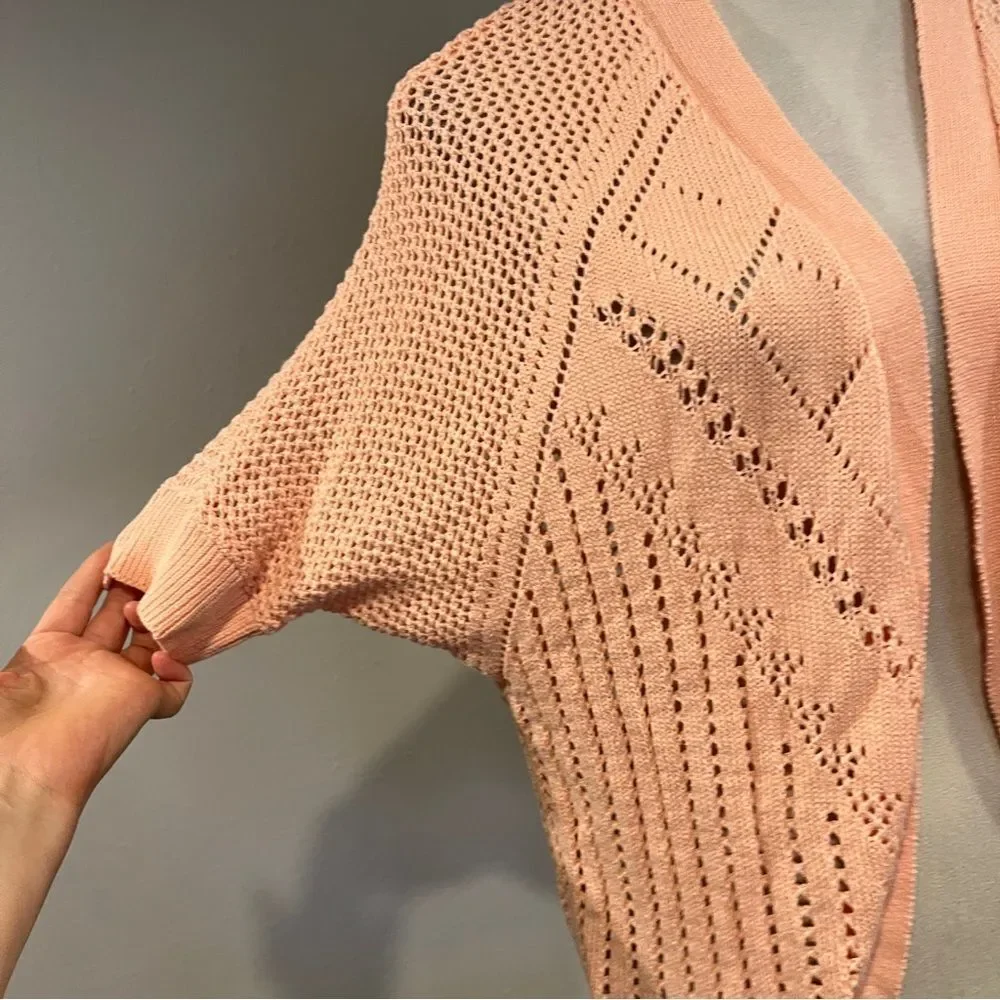 Canyon River Blues Peach Open-Knit‎ open Cardigan